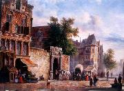 unknow artist European city landscape, street landsacpe, construction, frontstore, building and architecture. 180 oil painting picture wholesale